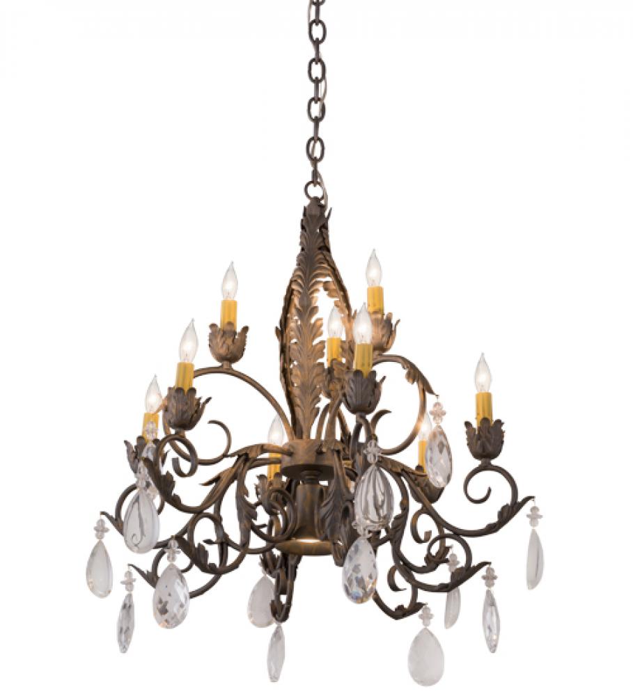 26"W New Country French 9 LT Chandelier