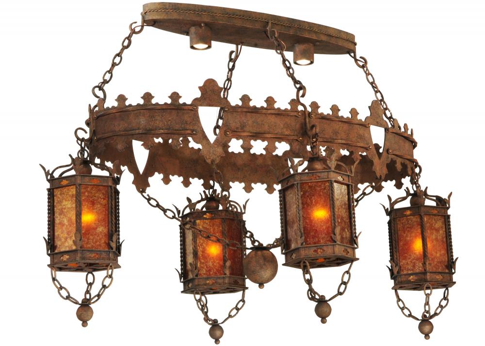 58"L Valhalla 4 LT Oblong Chandelier