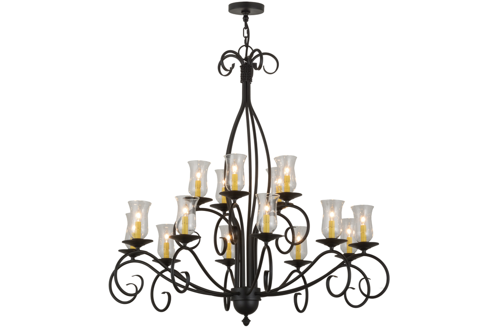 48"W Sienna 15 LT Two Tier Chandelier