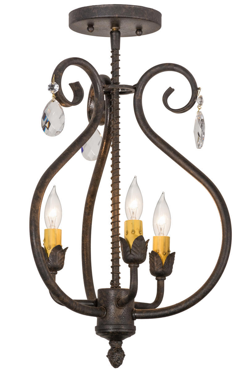 12"W Antonia 3 LT Chandelier