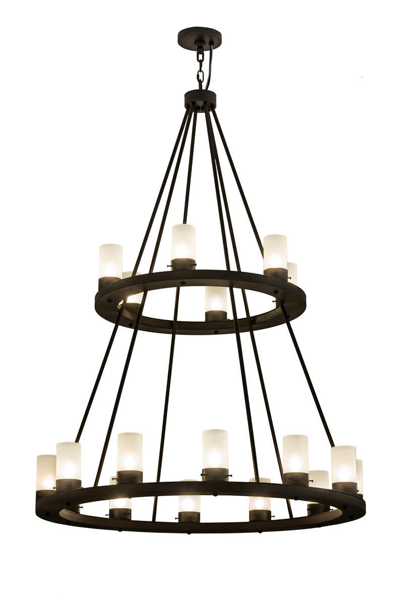 42"W Loxley 18 LT Two Tier Chandelier