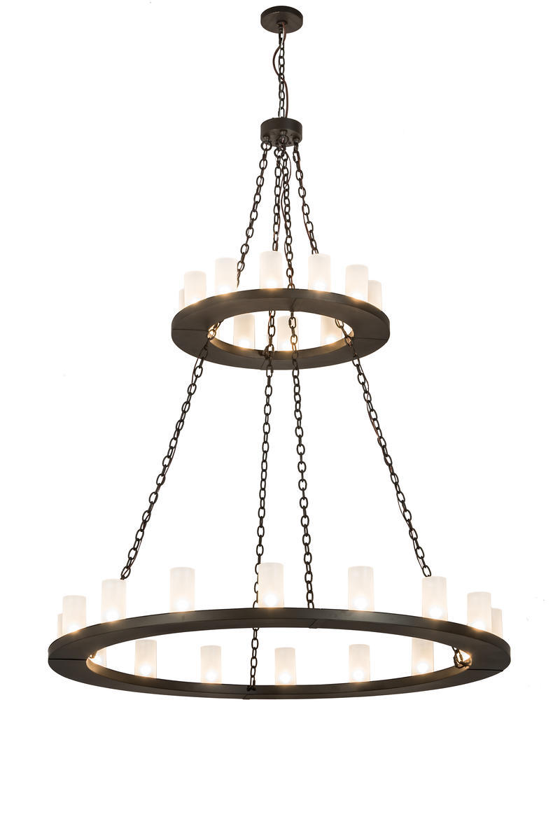 60"W Loxley 28 LT Two Tier Chandelier