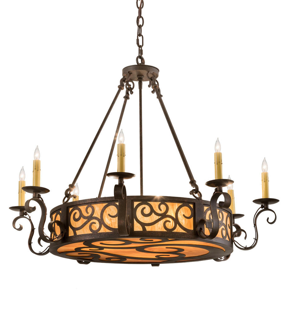 36"W Delano 8 LT Chandelier