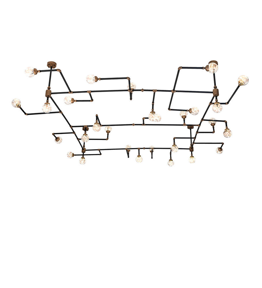 160" Long PipeDream 28 Light Chandelier