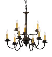 2nd Avenue Designs White 118938 - 22"W Ean 2 Tier 9 LT Chandelier