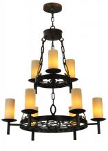 2nd Avenue Designs White 126503 - 33" Wide Newcastle 9 Light Two Tier Chandelier.