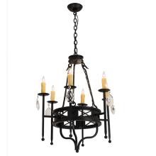 2nd Avenue Designs White 160742 - 24" Wide Gina 6 LT Chandelier