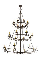 2nd Avenue Designs White 166524 - 60"W Estrella 24 LT Three Tier Chandelier