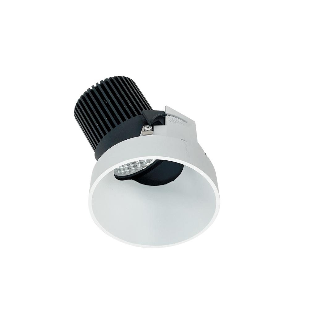 4" Iolite LED Round Trimless Adjustable Slot, 1000lm / 14W, 5000K, Matte Powder White