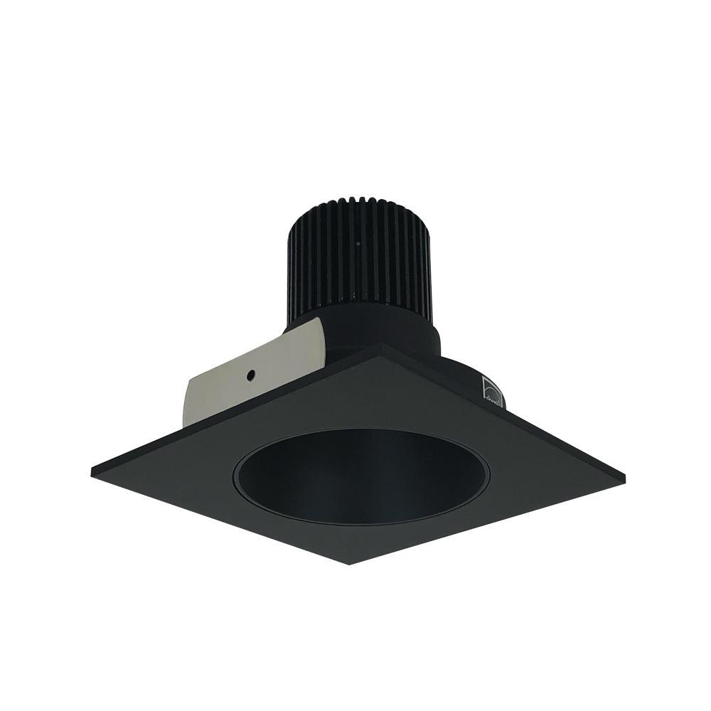 4" Iolite LED Square Reflector with Round Aperture, 10-Degree Optic, 800lm / 12W, 2700K, Black