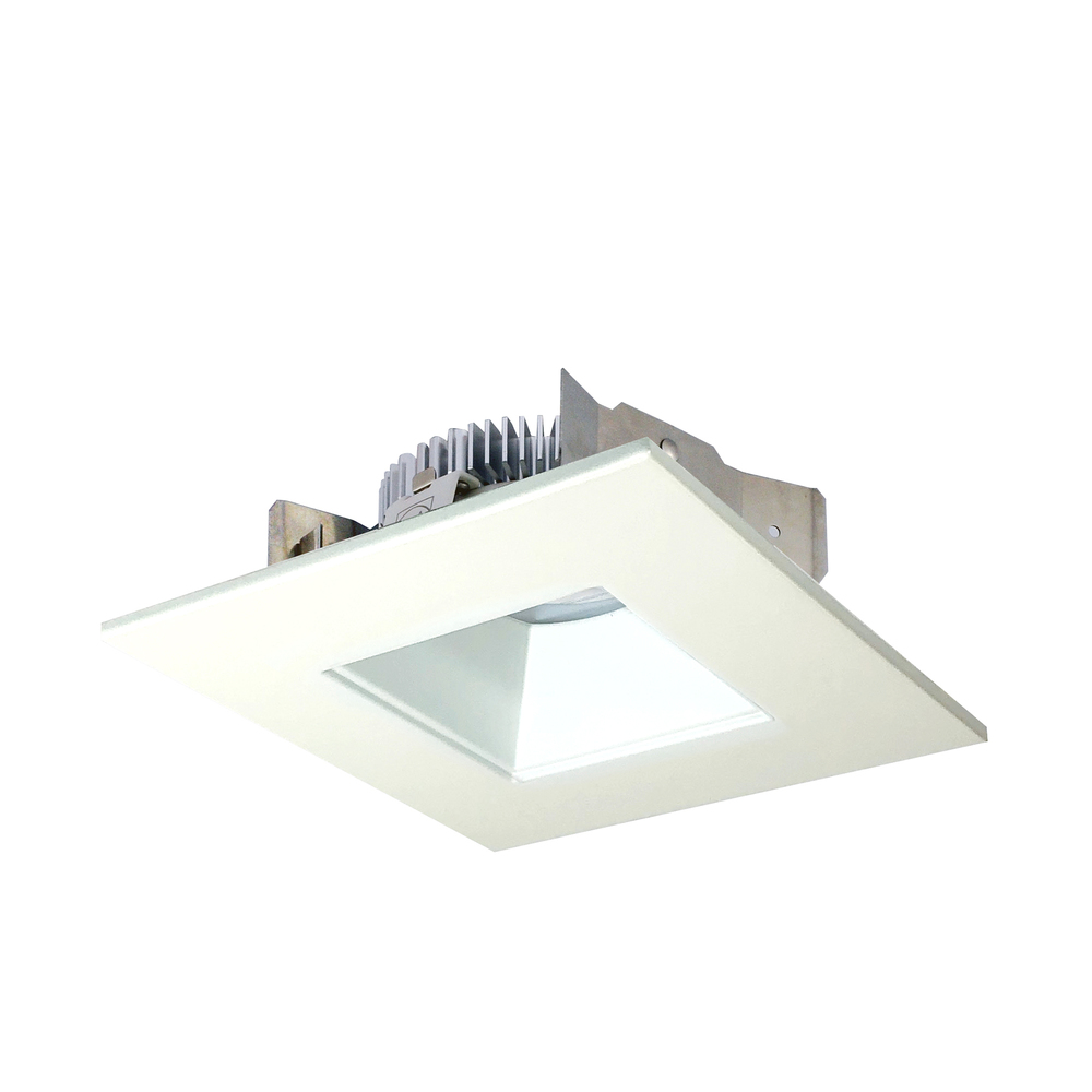 4" Cobalt Shallow High Lumen LED Trim, Square/Square Regress, 850lm, 4000K, Matte Powder White