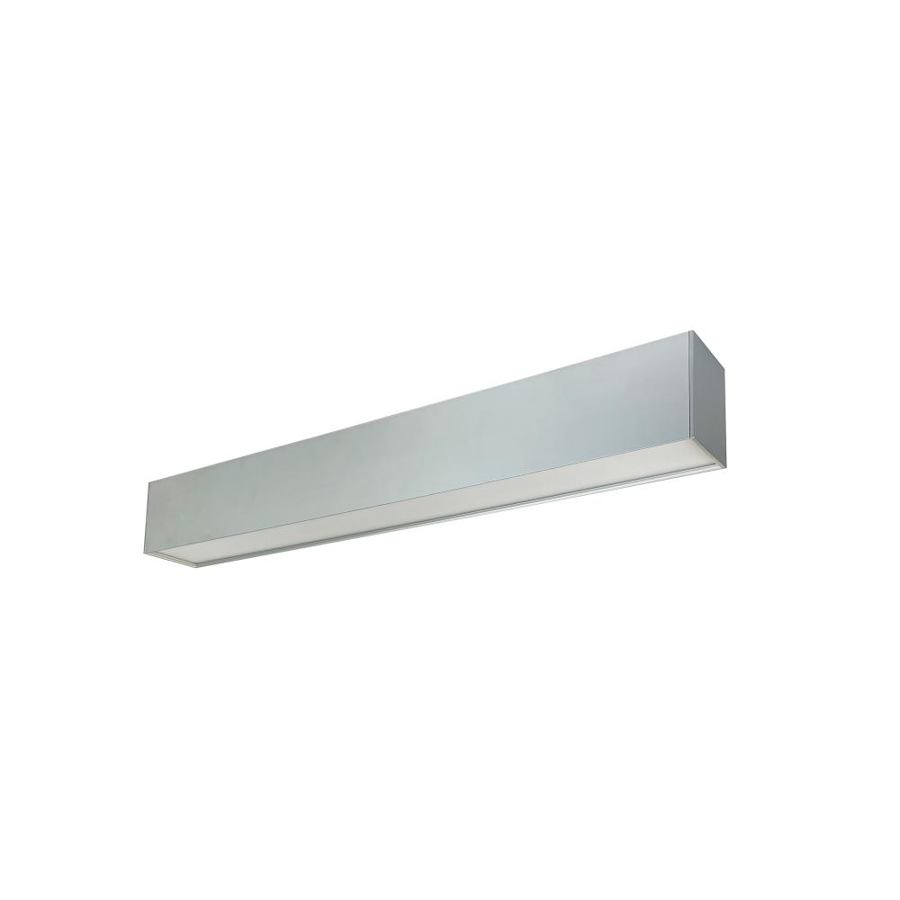 2' L-Line LED Indirect/Direct Linear, 3710lm / Selectable CCT, Aluminum Finish
