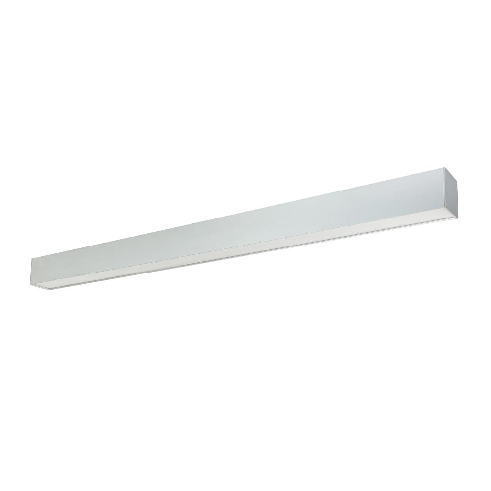 4' L-Line LED Indirect/Direct Linear, 6152lm / Selectable CCT, Aluminum Finish, with EM