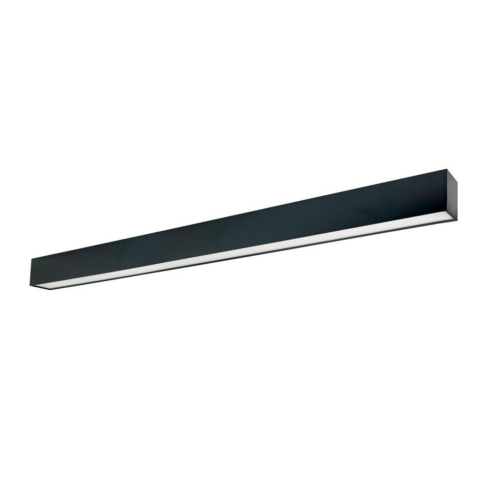 4' L-Line LED Indirect/Direct Linear, 6152lm / Selectable CCT, Black Finish, with EM
