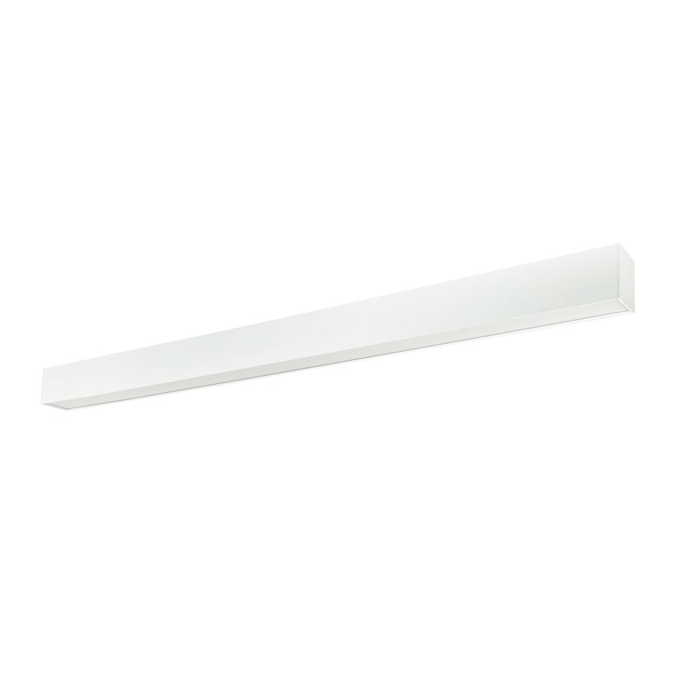 4' L-Line LED Indirect/Direct Linear, 6152lm / Selectable CCT, White Finish, with EM