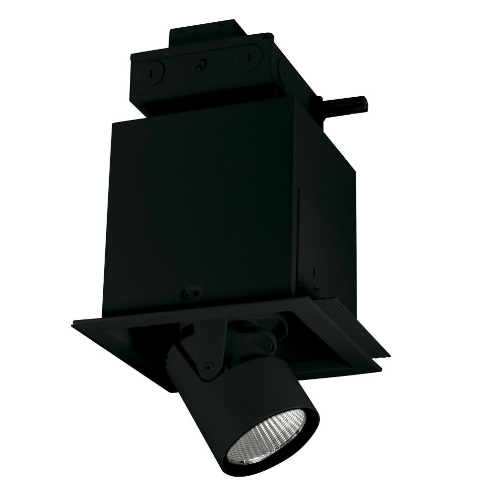 Pull-Down LED Trimless 1-Head MLS, 30W / 2100lm per Head, Spot, 3000K, Black, 277V 0-10V Dimming