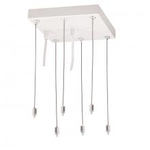 Nora NPDBL-PKW - Pendant Mounting Kit with Canopy for LED Back-Lit Panels, White Finish