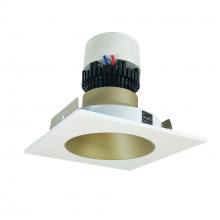 Nora NPR-4SNDC27XCHMPW - 4" Pearl LED Square Retrofit Reflector with Round Aperture, 1000lm / 12W, 2700K, Champagne Haze