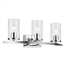 Kichler 45497CHCLR - Crosby 23" 3-Light Vanity Light with Clear Glass in Chrome