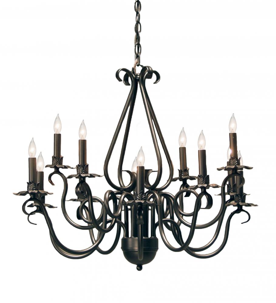 30" Wide Caleb 12 Light Chandelier