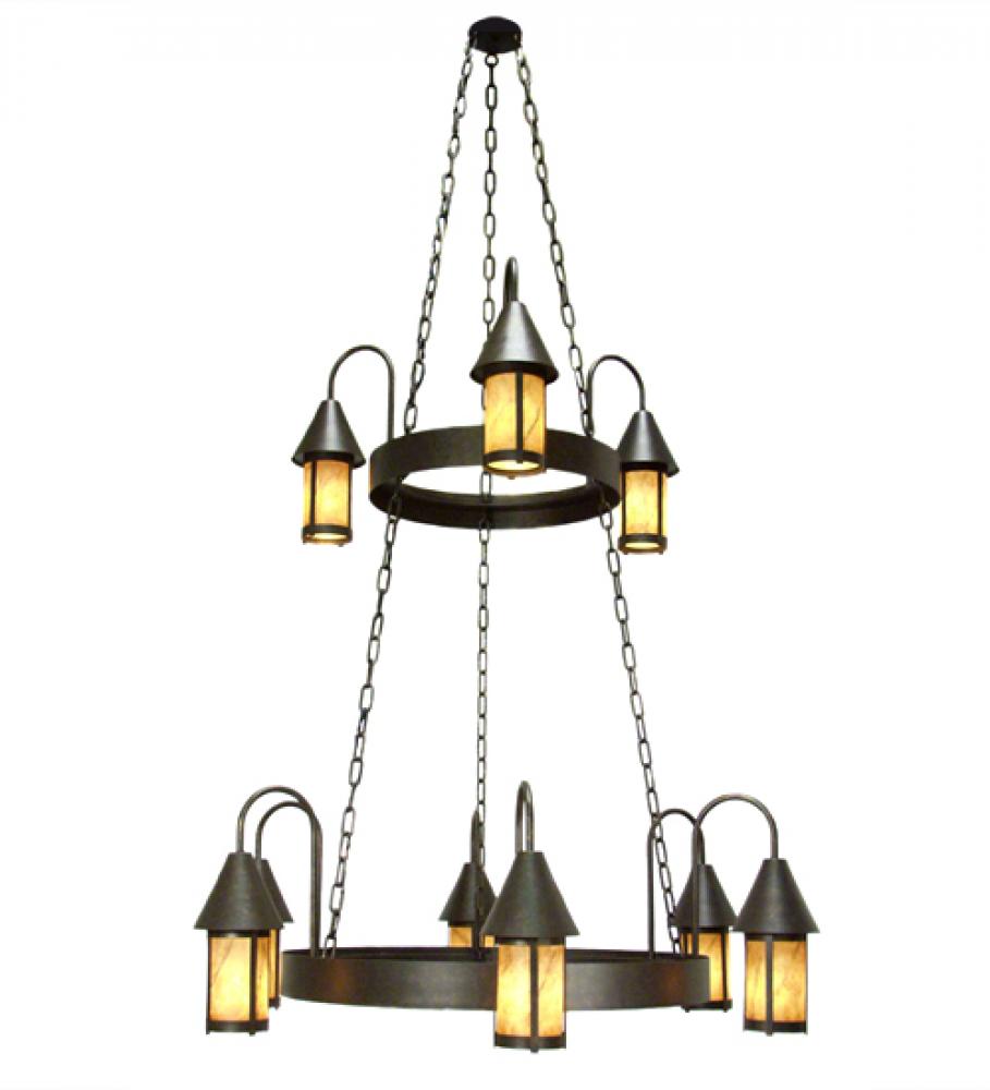 48" Wide Algonquin 9 Light Two Tier Chandelier