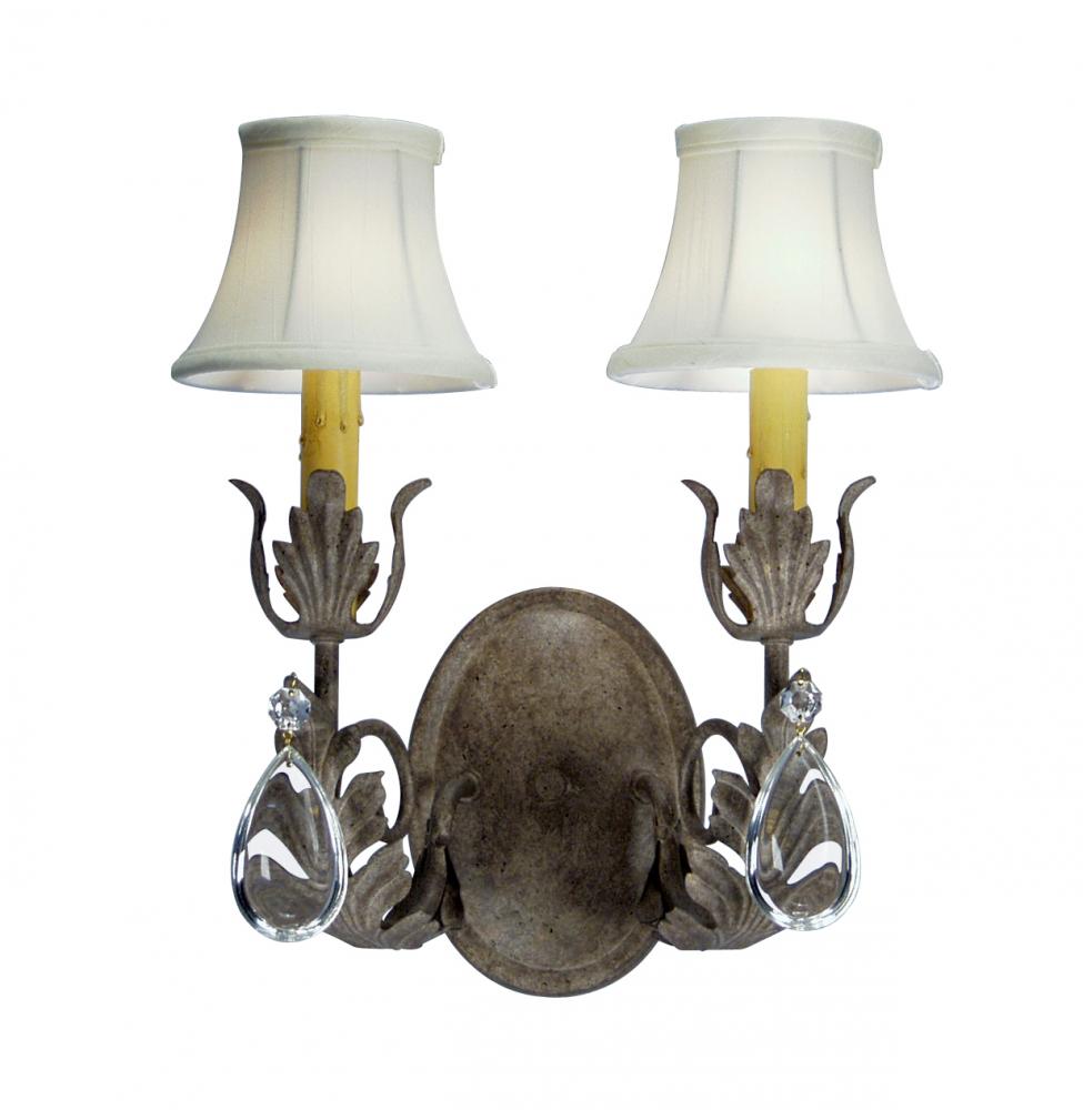 13" Wide Esther 2 Light Wall Sconce