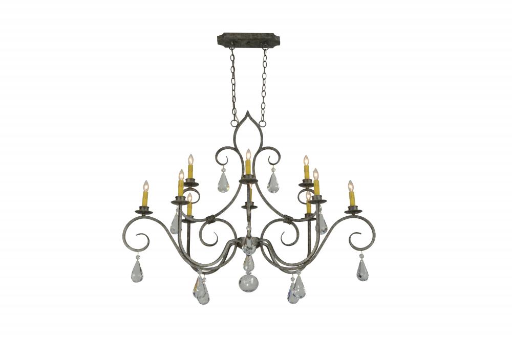 48"L Celine Oval 10 LT Chandelier