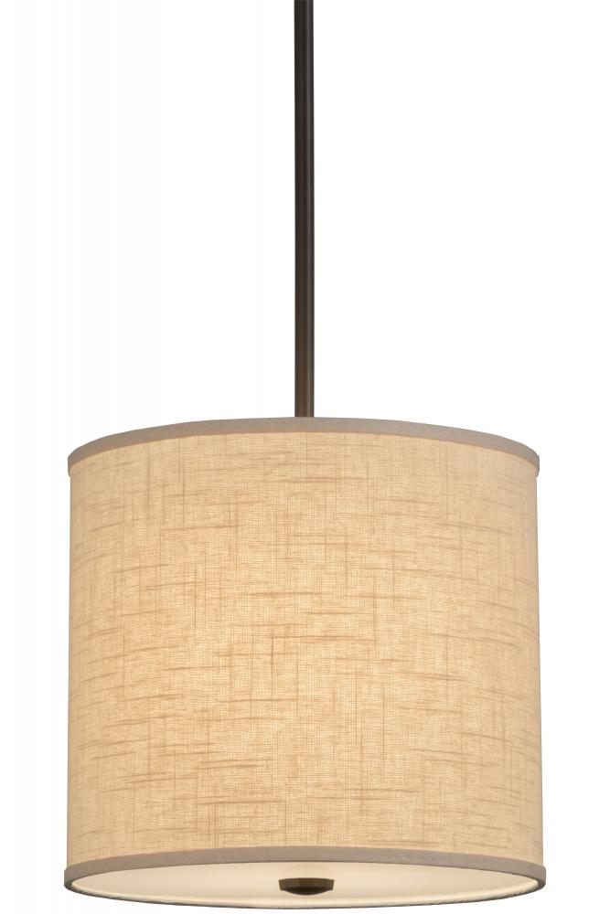 12"W Cilindro Beige Textrene Pendant