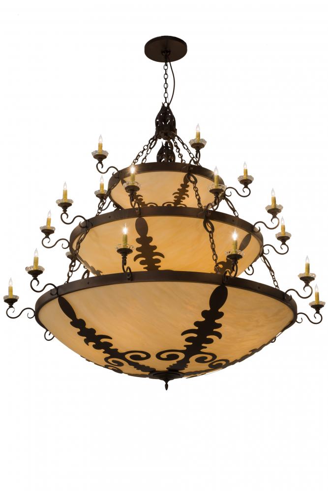 72" Wide Castellum 3 Tier Chandelier