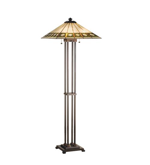 63"H Diamond Band Mission Floor Lamp