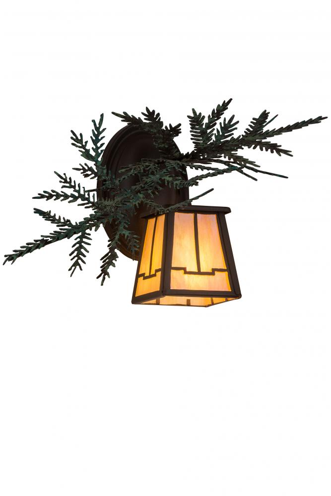 16" Wide Pine Branch Valley View Right Wall Sconce