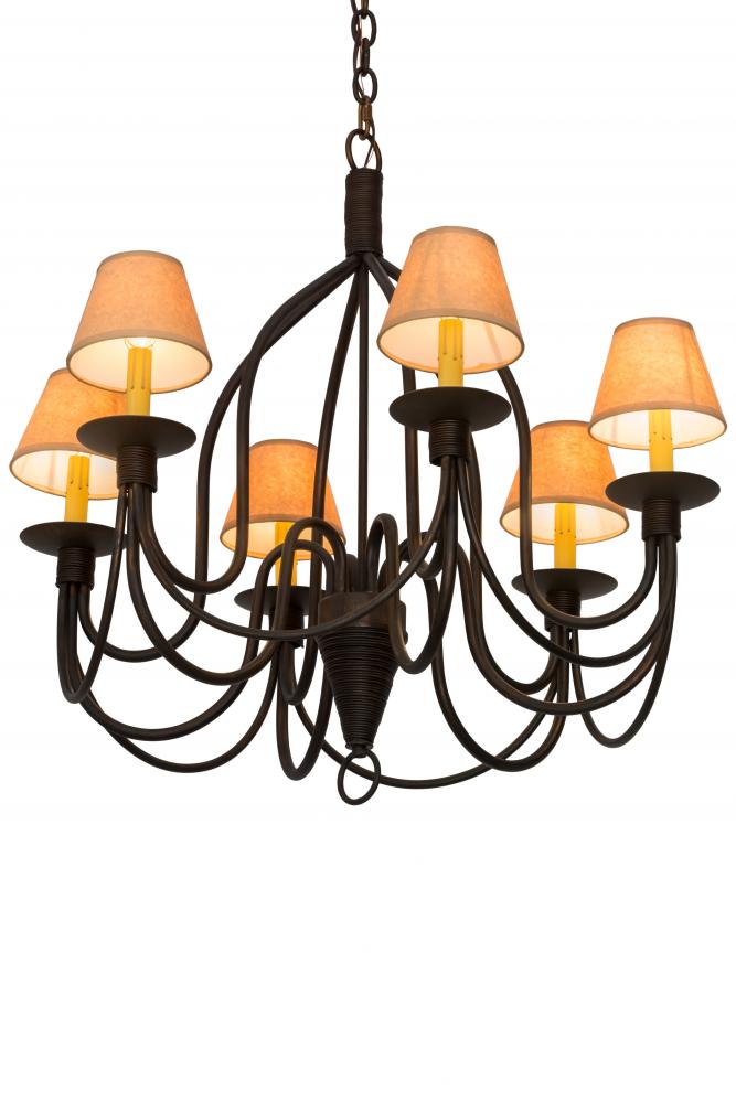 30"W Bell 6 LT Chandelier