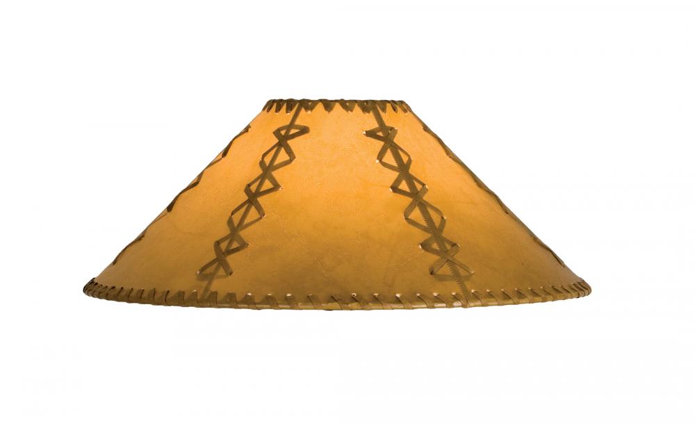 15"W X 8"H Faux Leather Tan Hexagon Shade