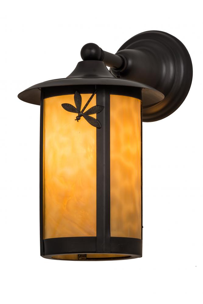 8" Wide Fulton Dragonfly Solid Mount Wall Sconce