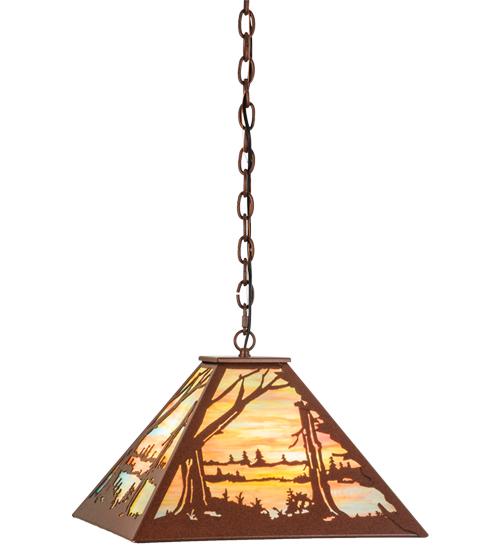 17.5"Sq Quiet Pond Pendant