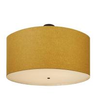 Meyda Blue 117334 - 48"W Cilindro Beige Textrene Semi-Flushmount