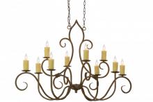 Meyda Blue 117425 - 48"L Clifton 10 LT Oblong Chandelier