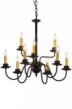 Meyda Blue 118938 - 22"W Ean 2 Tier 9 LT Chandelier