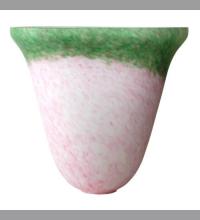 Meyda Blue 11904 - 10.5"W PINK/GREEN PATE-DE-VERRE BELL SHADE