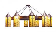 Meyda Blue 120255 - 90" Wide Chevron 10 Light Chandelier