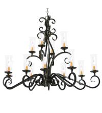 Meyda Blue 120293 - 60" Wilkes Two Tier Oblong Chandelier