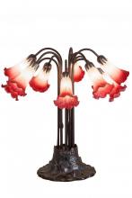 Meyda Blue 12301 - 22"H Pink/White Pond Lily 10 LT Table Lamp