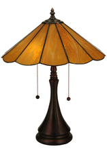 Meyda Blue 138208 - 20.25"H Panel Honey Amber Table Lamp