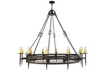 Meyda Blue 142552 - 72"W Toscano 12 LT Chandelier