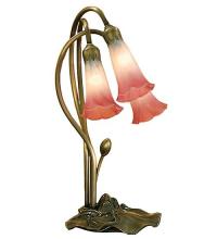Meyda Blue 14813 - 16" High Pink/White Pond Lily 3 LT Accent Lamp