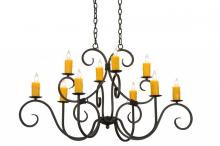 Meyda Blue 149426 - 48"L Clifton 10 LT Oblong Chandelier