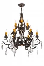 Meyda Blue 162815 - 26"W New Country French 9 LT Chandelier