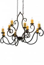 Meyda Blue 178811 - 48" Long Clifton 10 Light Oblong Chandelier