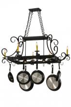 Meyda Blue 195226 - 50" Long Caiden 6 Light Pot Rack