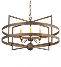 Meyda Blue 198833 - 36" Wide Aldari 6 Light Chandelier